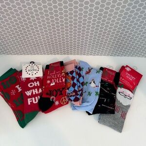 Set of 6 Women’s Christmas Socks & 1 Queen Good Year Pair
Most NWT some NWOT